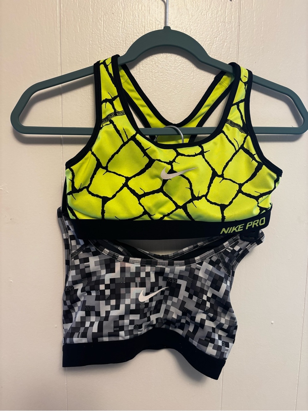 Nike Neon Yellow & Black Dri-FIT Racerback Sports Bra bundle